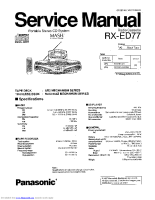 Panasonic - RX-ED77 - Service manual 